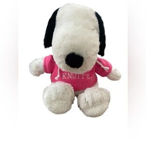 Peanuts 15” Snoopy Plushie w/ Pink Knott’s Berry Farm Sweatshirt Stuffed Animal